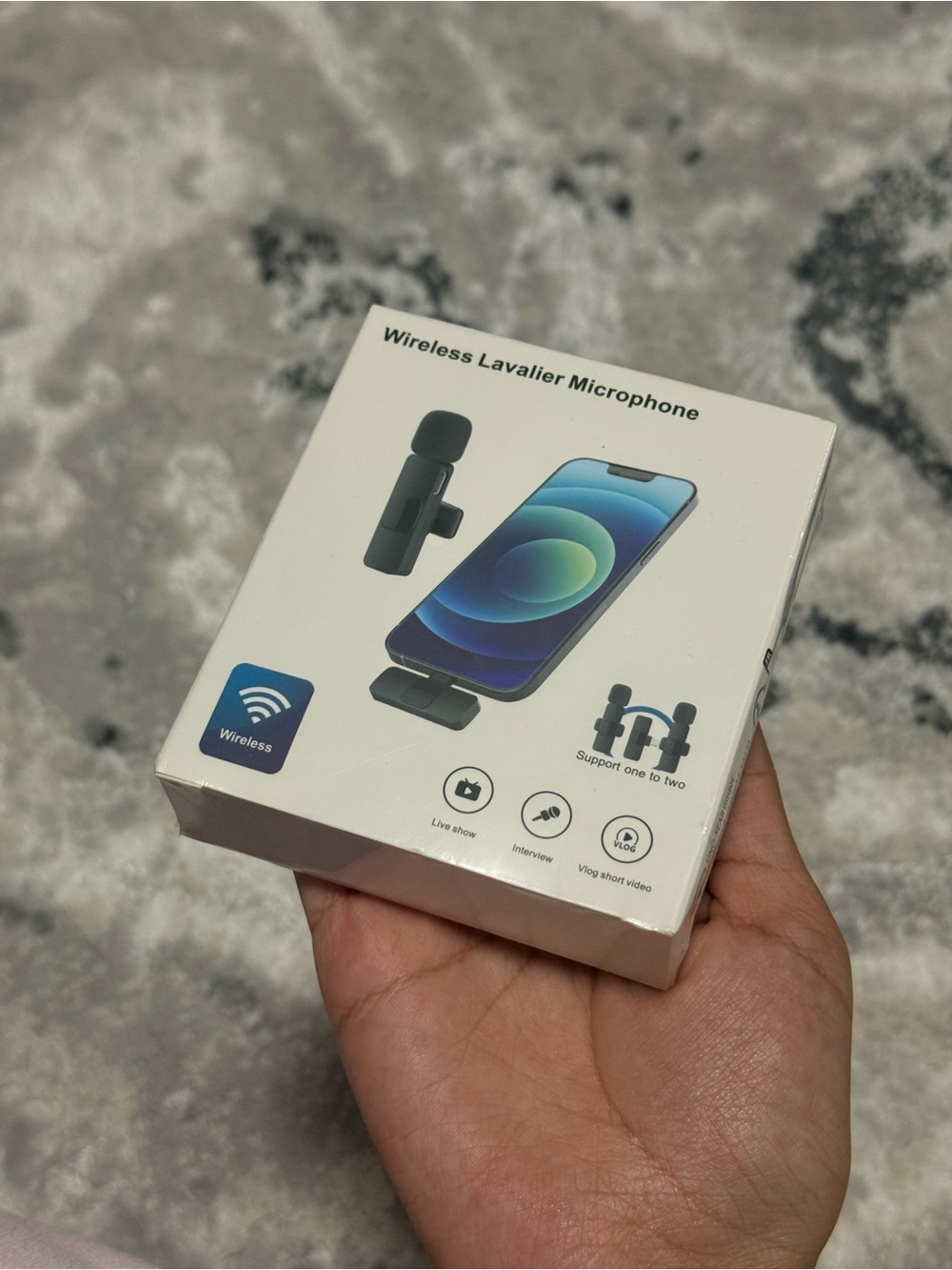 Wireless Lavalier Microphone - White Packaging